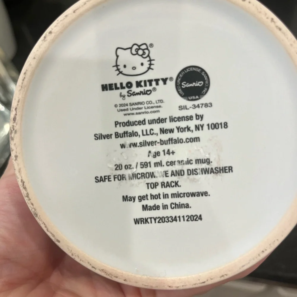 Hello Kitty Ceramic Mug with Black and White Design - Picture 4 of 4